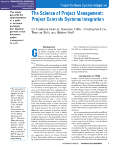 The Science of Project Management: Project Controls Systems Integration