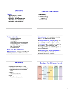 Chapter 12 Antimicrobial Therapy Antibiotics