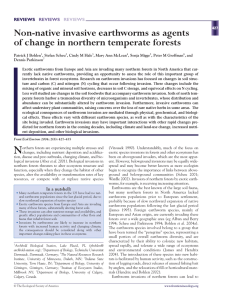Non-native invasive earthworms as agents of change in northern temperate forests REVIEWS