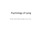Psychology of Lying