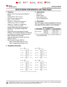 SN74LVC162244A 16-Bit Buffer/Driver with 3