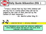 Daily Quote &amp;Question (DQ ) “