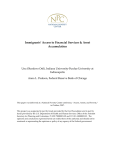 Immigrants’ Access to Financial Services &amp; Asset  Accumulation 