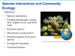 Species Interactions and Community Ecology