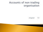 Final accounts of non trading organisation
