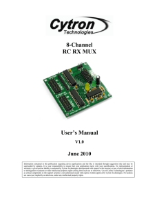 8-Channel RC RX MUX User`s Manual