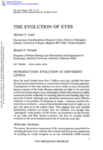 The Evolution of Eyes - Redwood Center for Theoretical Neuroscience