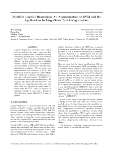 Modified Logistic Regression: An Approximation to SVM and Its