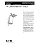 HX-CB loadbreak fuse cutout COOPER POWER SERIES Fusing Equipment