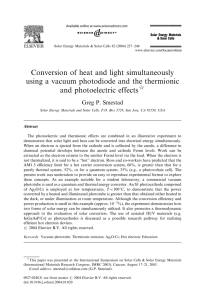 Conversion of heat and light simultaneously using a vacuum