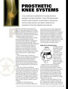 prosthetiC knee sYstems