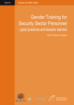 Gender Training for Security Sector Personnel – good practices and lessons learned