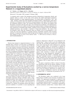 Experimental study of fluctuations excited by a narrow temperature