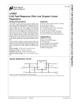 LP3891 0.8A Fast-Response Ultra Low Dropout Linear Regulators