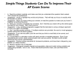 Simple Things Students Can Do To Improve Their AP Exam Scores