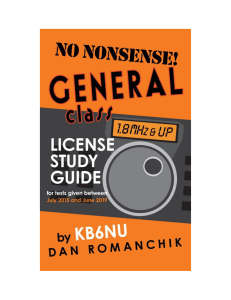 No Nonsense General Class License Study Guide