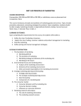 MKT 120 PRINCIPLES OF MARKETING COURSE DESCRIPTION