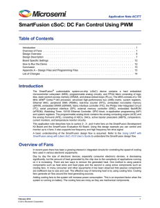 SmartFusion cSoC: DC Fan Control Using PWM