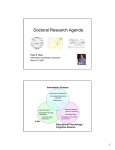 Doctoral Research Agenda Information Science Peter A. Hook Information Visualization Laboratory