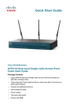 Quick Start Guide AP541N Dual-band Single-radio Access Point Cisco Small Business