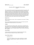 Economics 4001.03: Intermediate Microeconomics