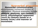 Nonverbal etiquette Nonverbal communication