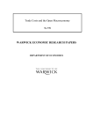 WARWICK ECONOMIC RESEARCH PAPERS  Trade Costs and the Open Macroeconomy No 778