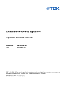 Aluminum electrolytic capacitors Capacitors with