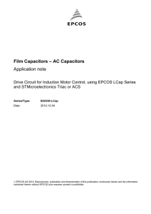 Film Capacitors - AC Capacitors - Application Note