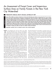 An Assessment of Forest Cover and Impervious City Watershed