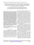 Detection and Improvement of Power Quality Disturbances