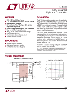 LT3748 - 100V Isolated Flyback Controller