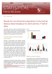 Results for non‐financial corporations in the Central  Balance Sheet Database for 2014 and the 1  half of 