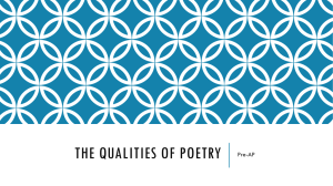 The Qualities of Poetry