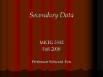 Lecture 5 - Secondary Data