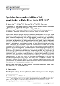 Spatial and temporal variability of daily  CHU Jianting