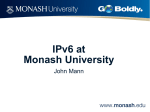 IPv6 at Monash University