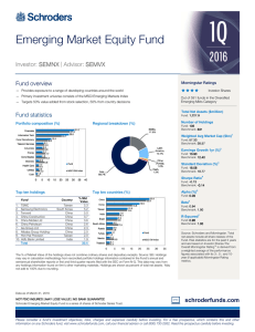 Emerging Market Equity Fund Investor: SEMNX SEMNX | Advisor: SEMVX SEMVX