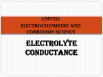 ELECTROLYTE CONDUCTANCE