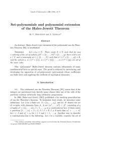Set-polynomials and polynomial extension of the Hales-Jewett Theorem
