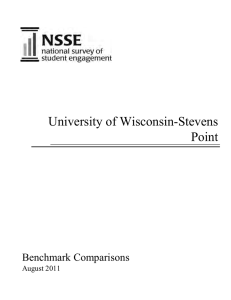 University of Wisconsin-Stevens Point Benchmark Comparisons August 2011