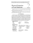 Physical Properties of Food Materials