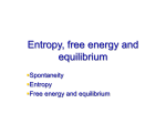 Entropy, free energy and equilibrium