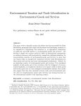Environmental Taxation and Trade Liberalization in Environmental Goods and Services Alain-Désiré Nimubona