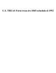 U.S. TREAS Form treas-irs-1065-schedule-d-1992