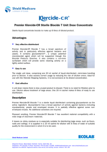 Premier Klercide-CR Sterile Biocide T Unit Dose Concentrate