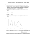 IB Biology Statistical Analysis Practice Test Answer Sheet
