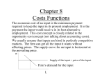Chapter 8 Costs Functions