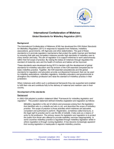 Global Standards for Midwifery Regulation