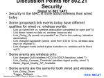 Discussion Points for 802.21 Security
